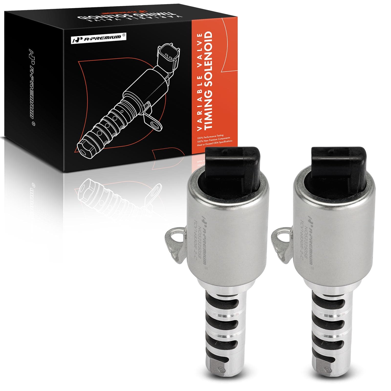 A-Premium 2-PC Intake and Exhaust Engine Variable Valve Timing (VVT) Solenoid Compatible with Land Rover Range Rover Evoque 2012-2018, Range Rover Velar 2018-2020, Discovery Sport, LR2 & Jaguar XF