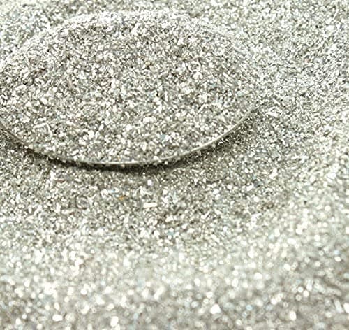 German Glass Glitter - Fine for Crafts, 90 Grit, 25gr, Extra Silver-Coated Art, Resin, and Craft Projects Perfect Crafting, Professional Use Silver 311-9-SL