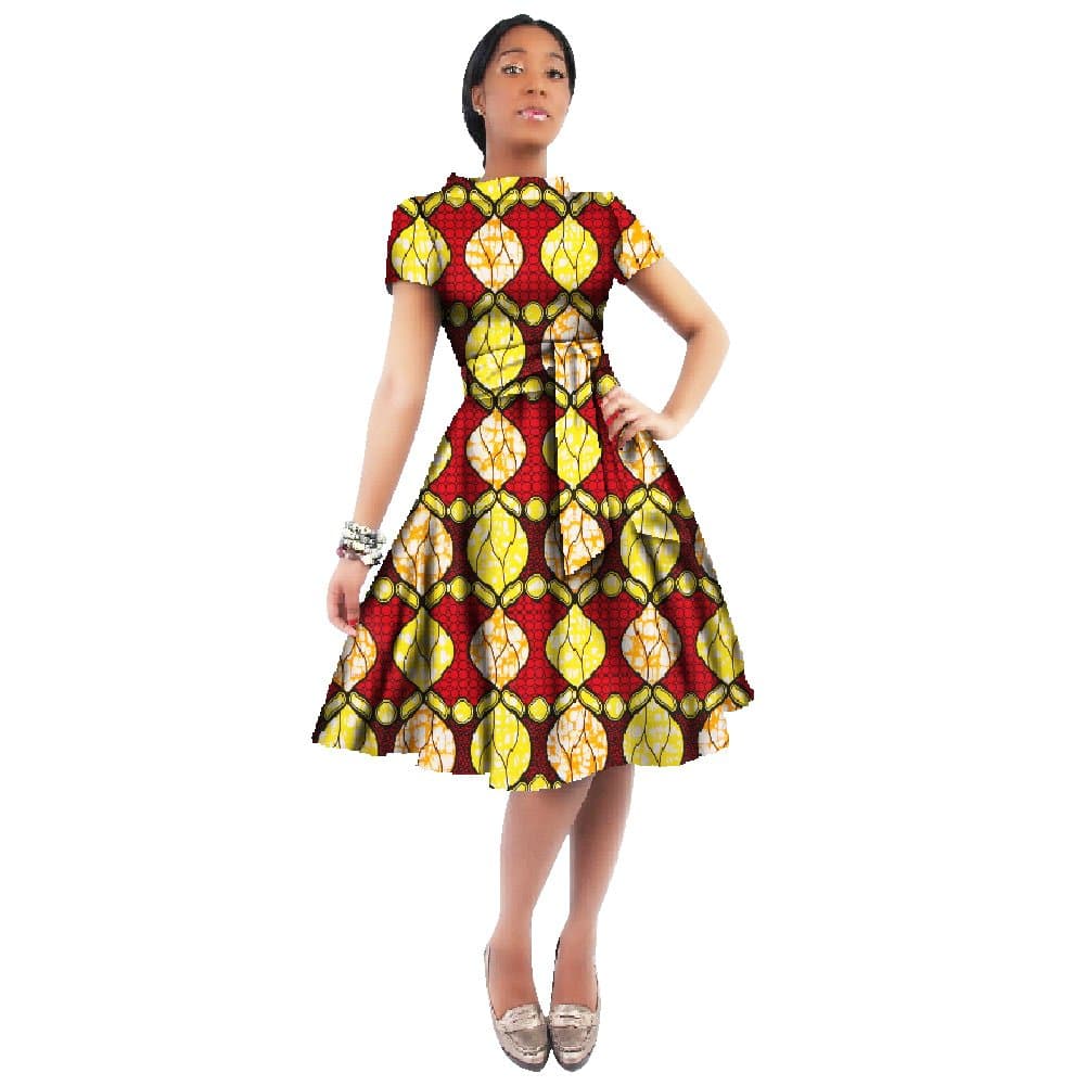Women's African Short Skirt Aline Maxi Print Dresses Dashiki