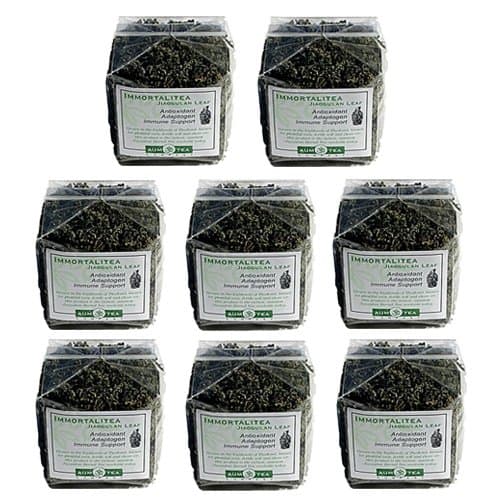 FVLFIL 8 Pack | Jiaogulan Herbal Leaf Immortal-Tea | National and International Taste Awarded Organic Gynostemma from Thailand Since 2002 | Retail Cellophane 3.5oz/100g Packages