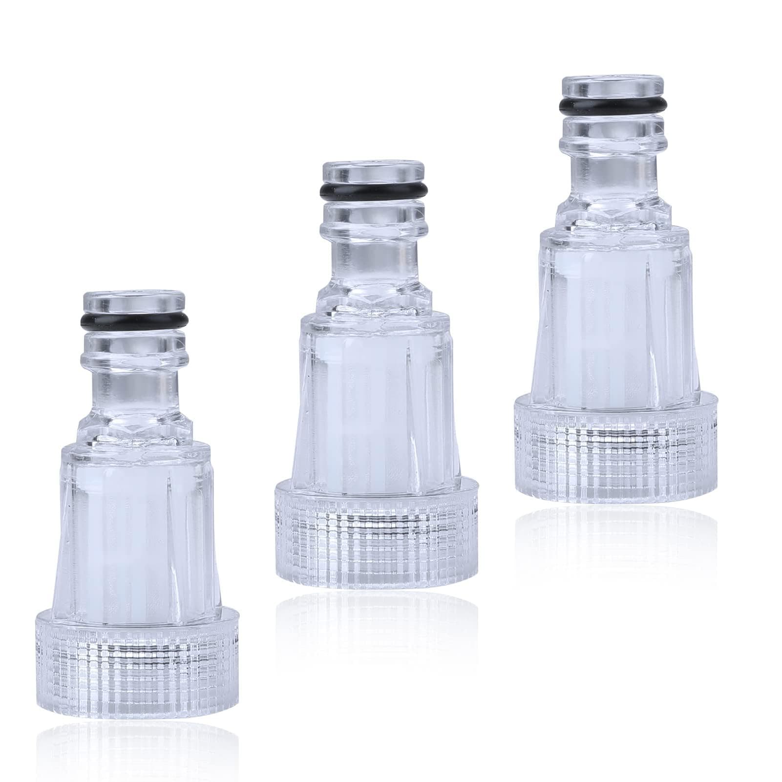 TERRIFI Pressure Washer Gun Adapter, 3 Pcs Plastic Pressure Washer Inlet Filter, 3/4 Inch Garden Hose Connection, Water Tap Garden Irrigation Pipe Adapter, for Garden Home Connectors