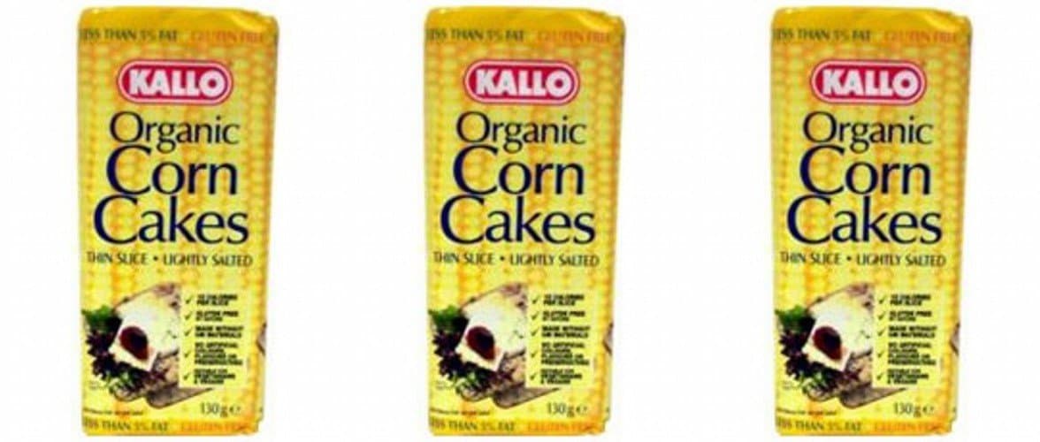 (3 Pack) - Kallo - Organic Corn Cakes | 130g | 3 Pack Bundle