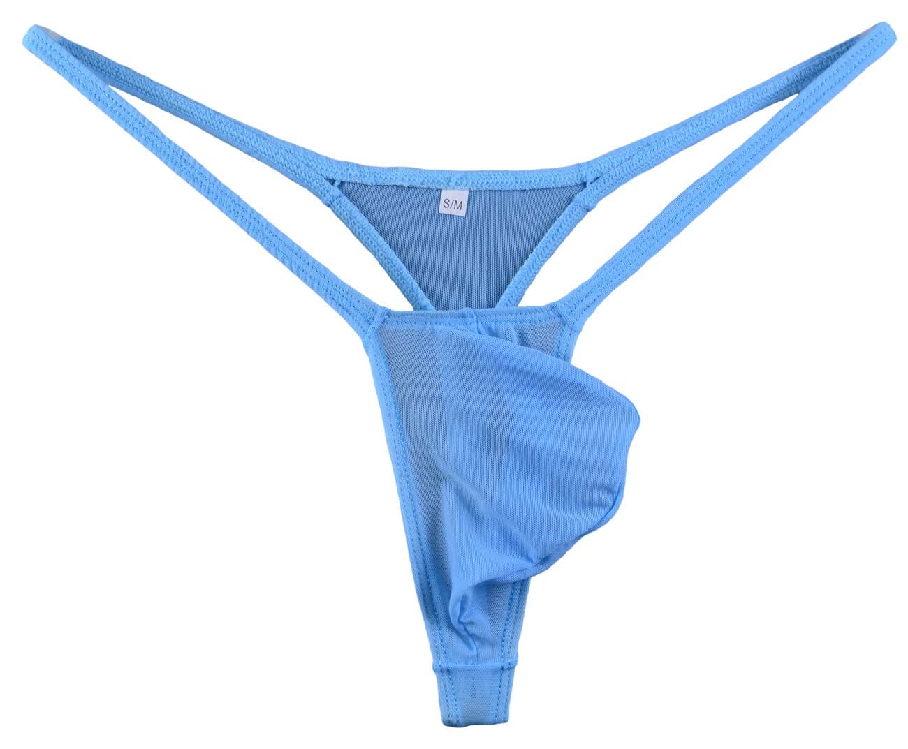 Men's Sheer G-Strings Bulge Pouch Thongs Underwear WSS58