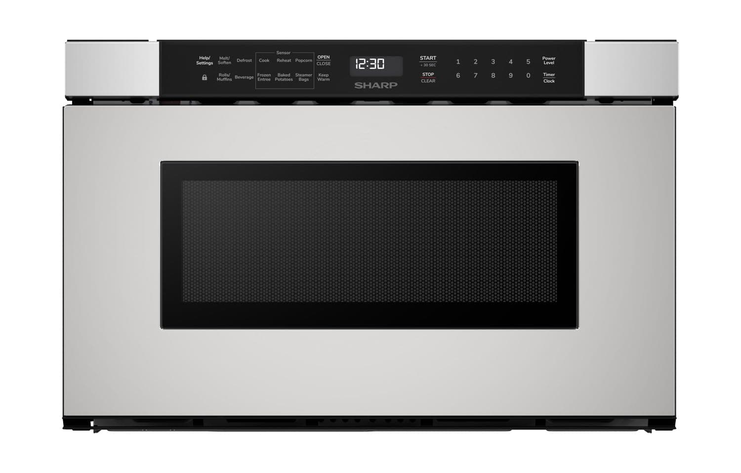 SHARP SMD2440JS Microwave Drawer Oven, 24-inch, 1.2 Cubic Feet, 950 Watt, Angled Touch Control Panel, Stainless Steel