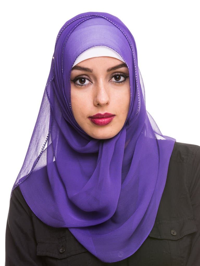 Kashkha Women's Georgette Chiffon Hijab Scarf, Navy Blue, 22inches Width*77inches Length /(55cm*200cm)