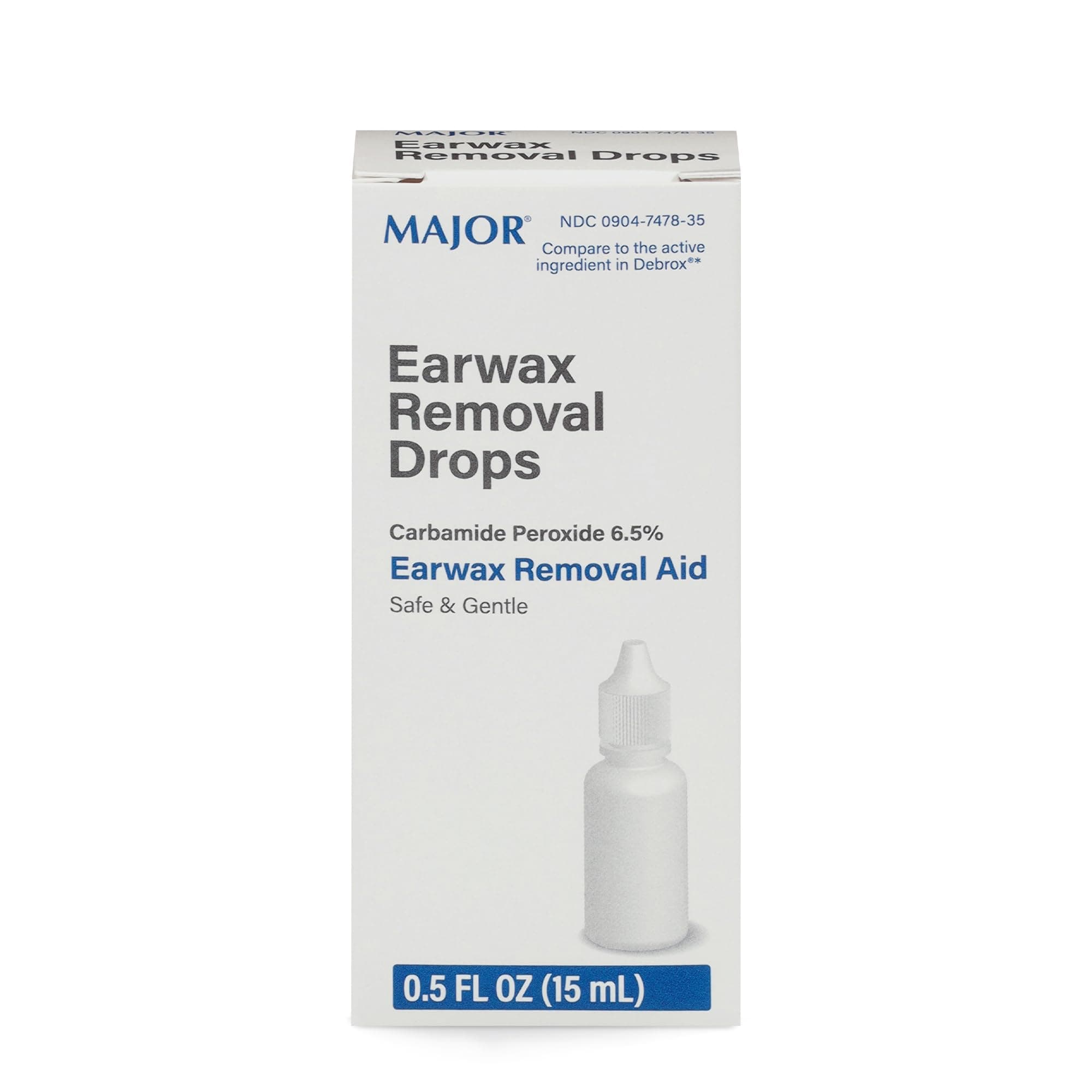 Earwax Removal Drops with 6.5% Carbamide Peroxide - Gentle & Safe Earwax Removal Aid for Adults & Children 12+ - Ear Cleaning Solution, 0.5 Fl. Oz. (15mL)(Pack of 1)