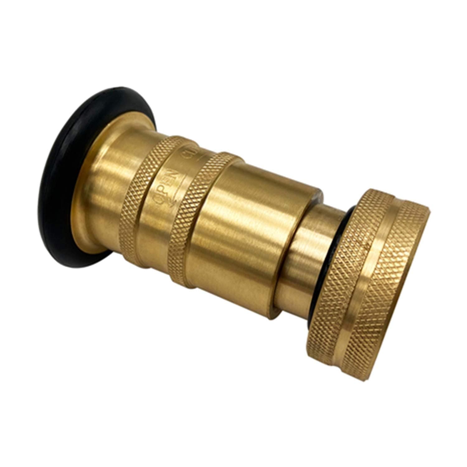 SAFBY Fire Hose Nozzle Brass Fire Equipment Spray Jet Fog (1.5" NPT/NPSH)