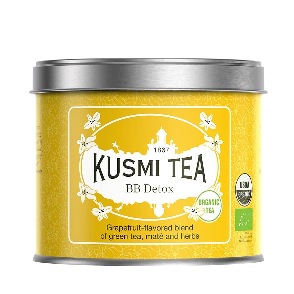 Kusmi Tea - BB Detox Bio - Organic Blend of Green Tea, Maté & Grapefruit-flavoured Plants - 100 g of Loose Tea - 40 cups
