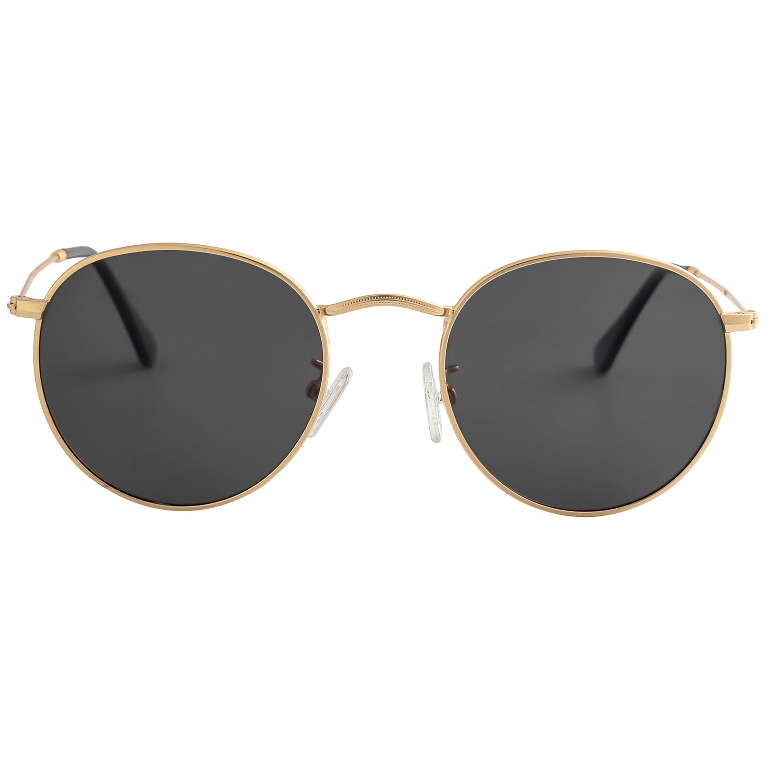 Small Round Polarized Sunglasses for Men Women Mirrored Lens Classic Circle Sun Glasses