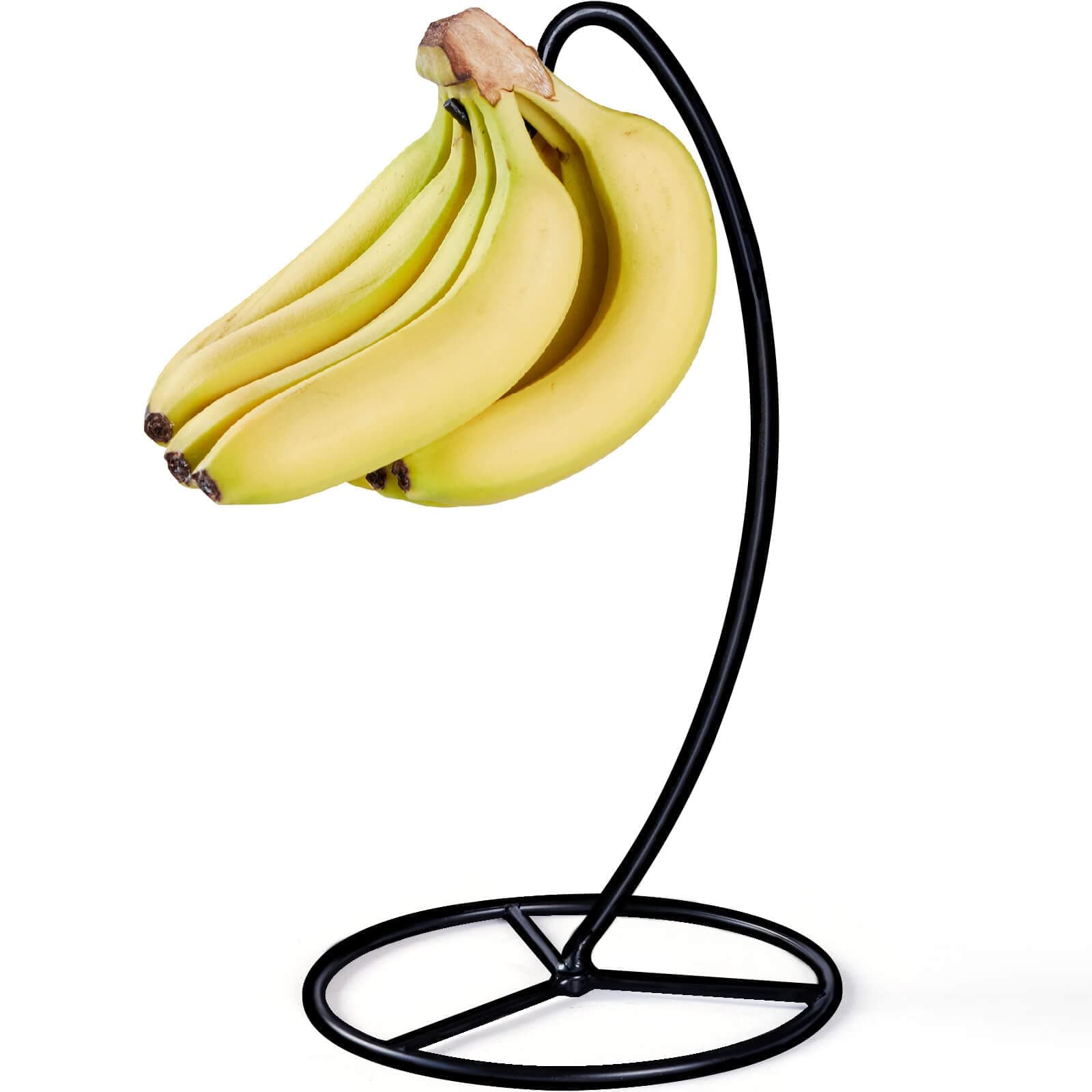 Banana Holder Stand, Banana Hanger Stand Black, Metal Bananas Tree Hanger to Keep Bananas Fresh for 15LB