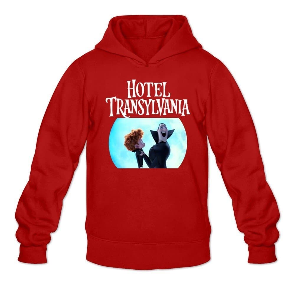 BOAO Men's Hotel Transylvania 2 Sweatshirt Hoody Hood Shirt Red XL
