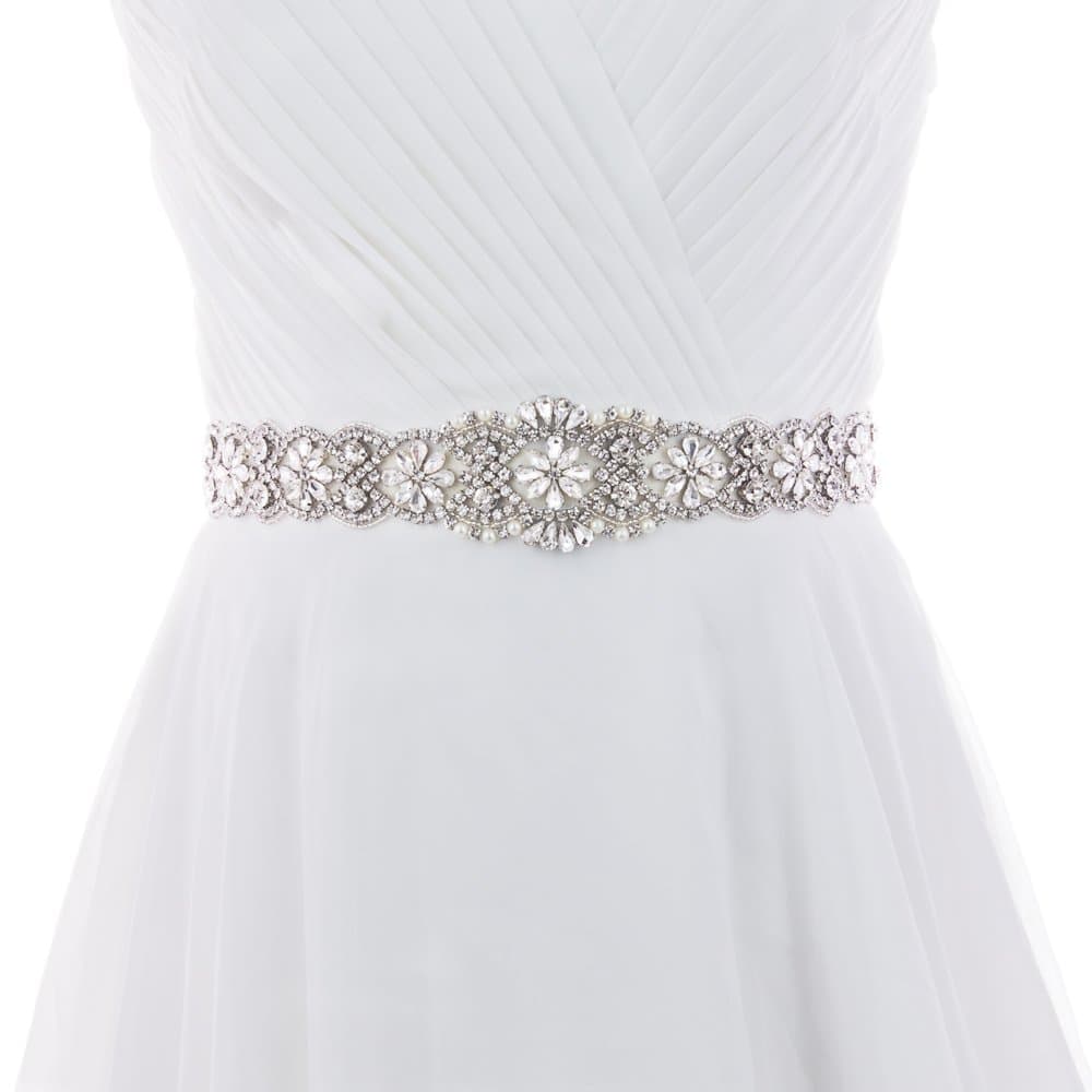 azaleas Women's Crystal Thin Wedding Belt Sashes Bridal Sash Belt for Wedding, Bridesmaid Flower Girl Dress Accessories 16IN