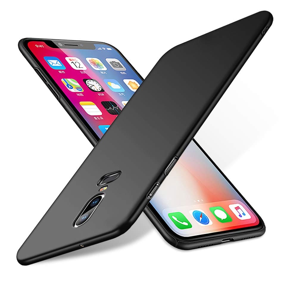 Pelosi for OnePlus 6 Case, Extremely Light Ultra Thin Super Slim Hard PC Case Cover for OnePlus 6 (OnePlus 6, Silky Black)