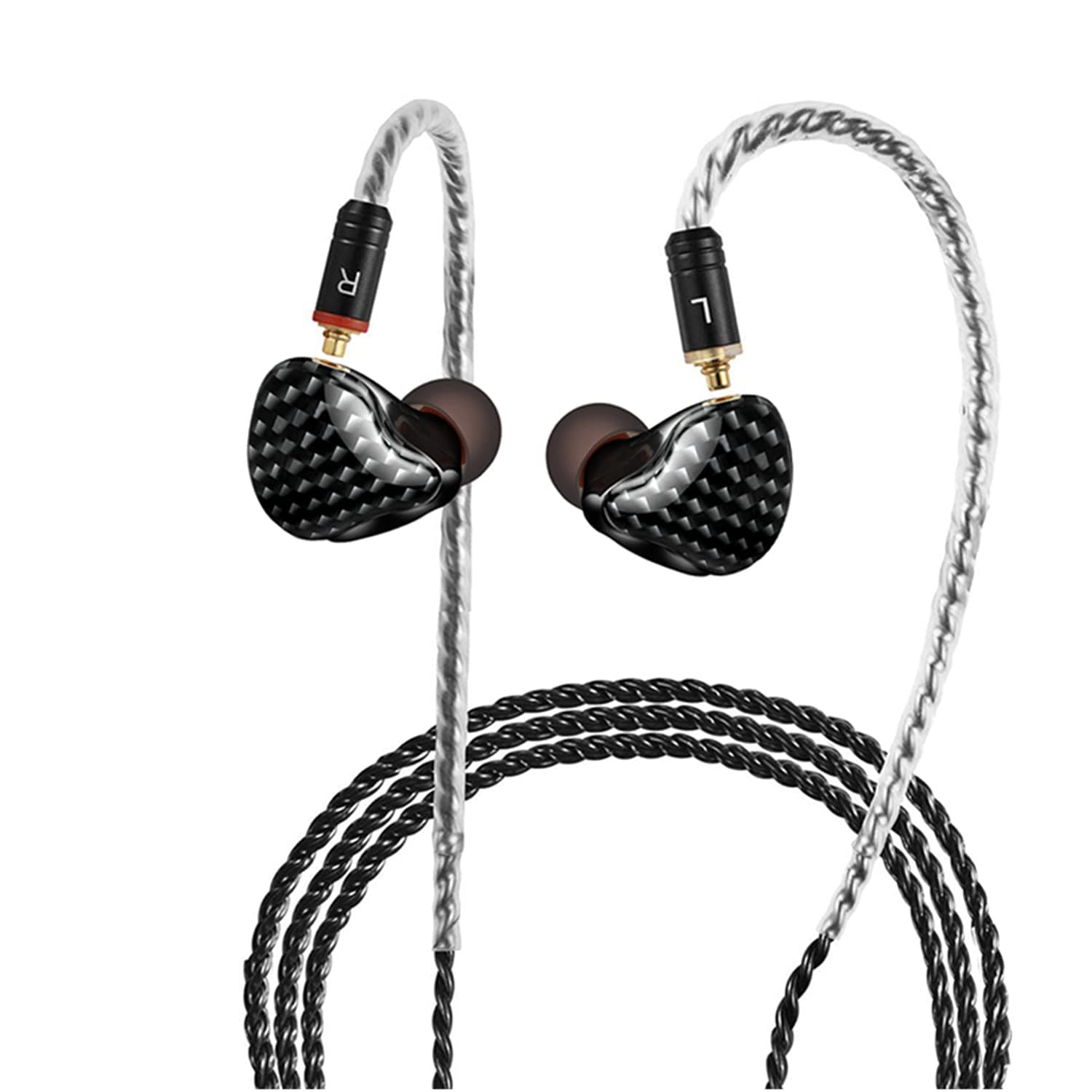 in Ear Monitors in Ear Headphone,Wired Earbuds Earphone/Headset with Detachable Cable/Noise-Isolating Sweatproof Sports Earphones,HiFi Bass Dual Drivers Headphone for Musician (Mixed Color)