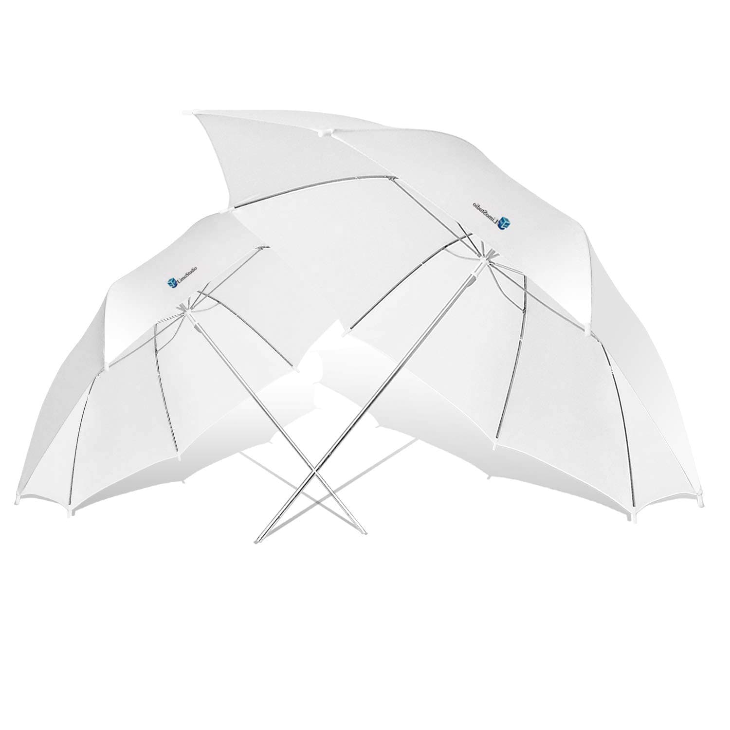 LimoStudio [2 Pack] 33 inch Diameter White Umbrella for Photography Video Studio, Lighting Reflector, Light Diffuser Control and Modifier for Delicate, Subtle Soft Light, AGG124-A