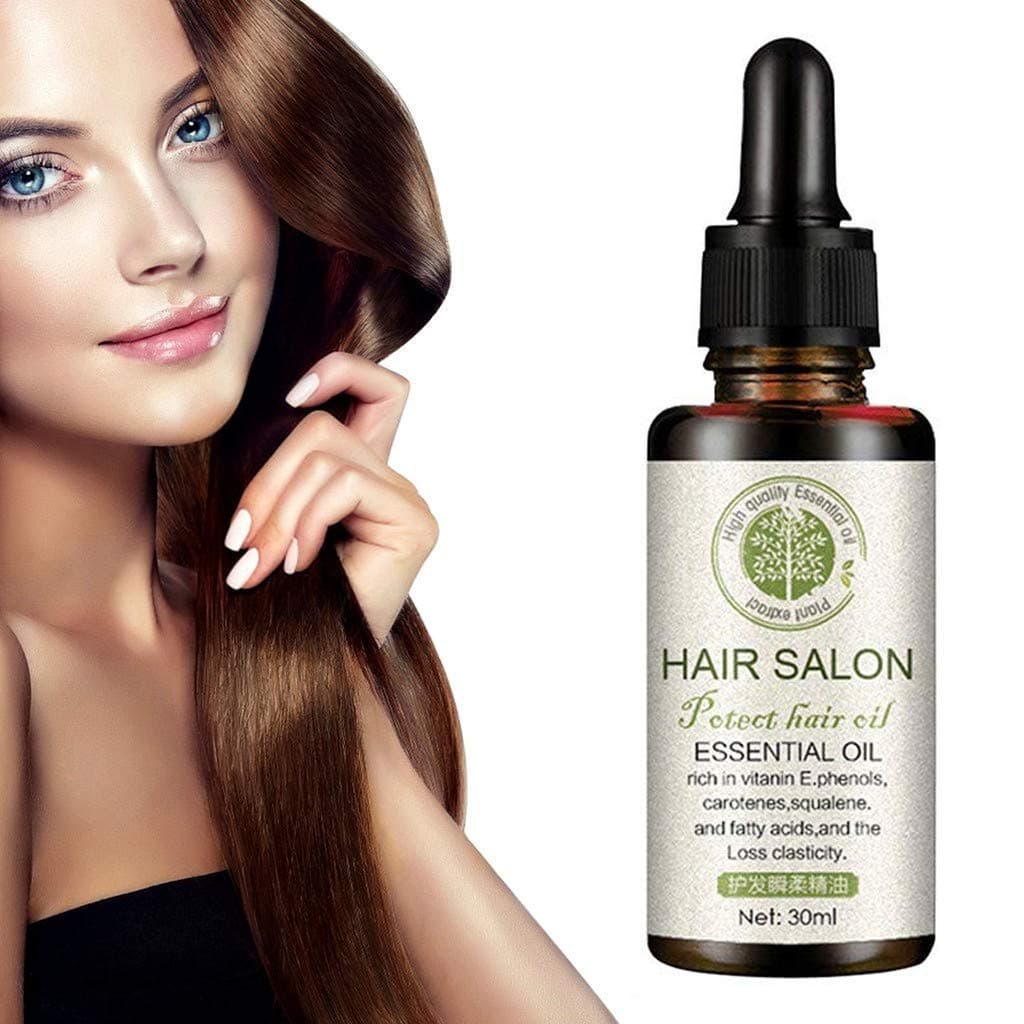 Hair Salon Essential Oil, 2021 Hair Care Premium Treatment Essential Oil- For Beautiful Hair & Healthier Scalp Soft and Light Care for Damaged Hair, Giving Hair Shine and Gloss
