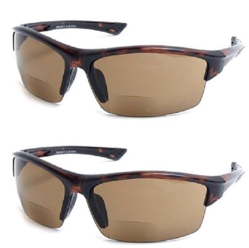 The Foster Bifocal Sun Reader Sport and Wrap Around Reading Sunglasses, Unisex Half Frame Readers