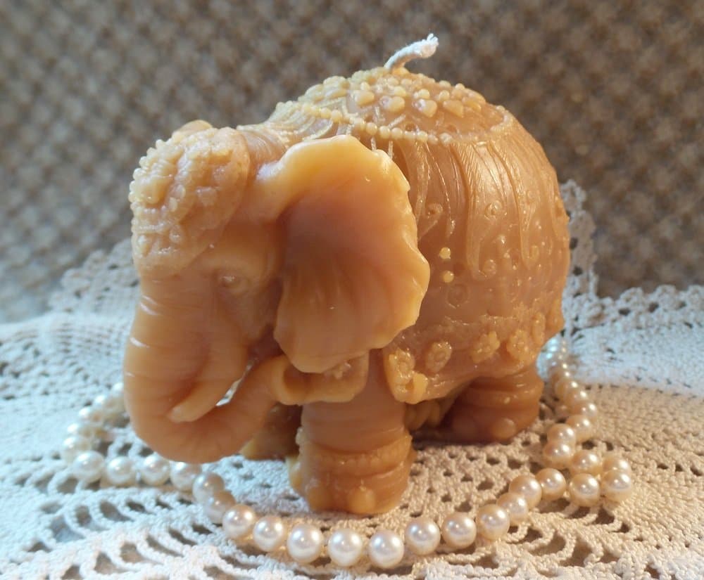 Beeswax Candle Shaped Decorated Festival Elephant Candle