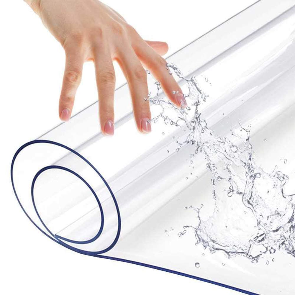 Round Diameter 48 inch Clear Table Protector Plastic Tablelcloth Cover Desk Topper Pad Mat for Circular Furniture Kitchen Coffee Night Stand Sofa Table Marble Countertop Liner Pad Glass PVC Vinyl