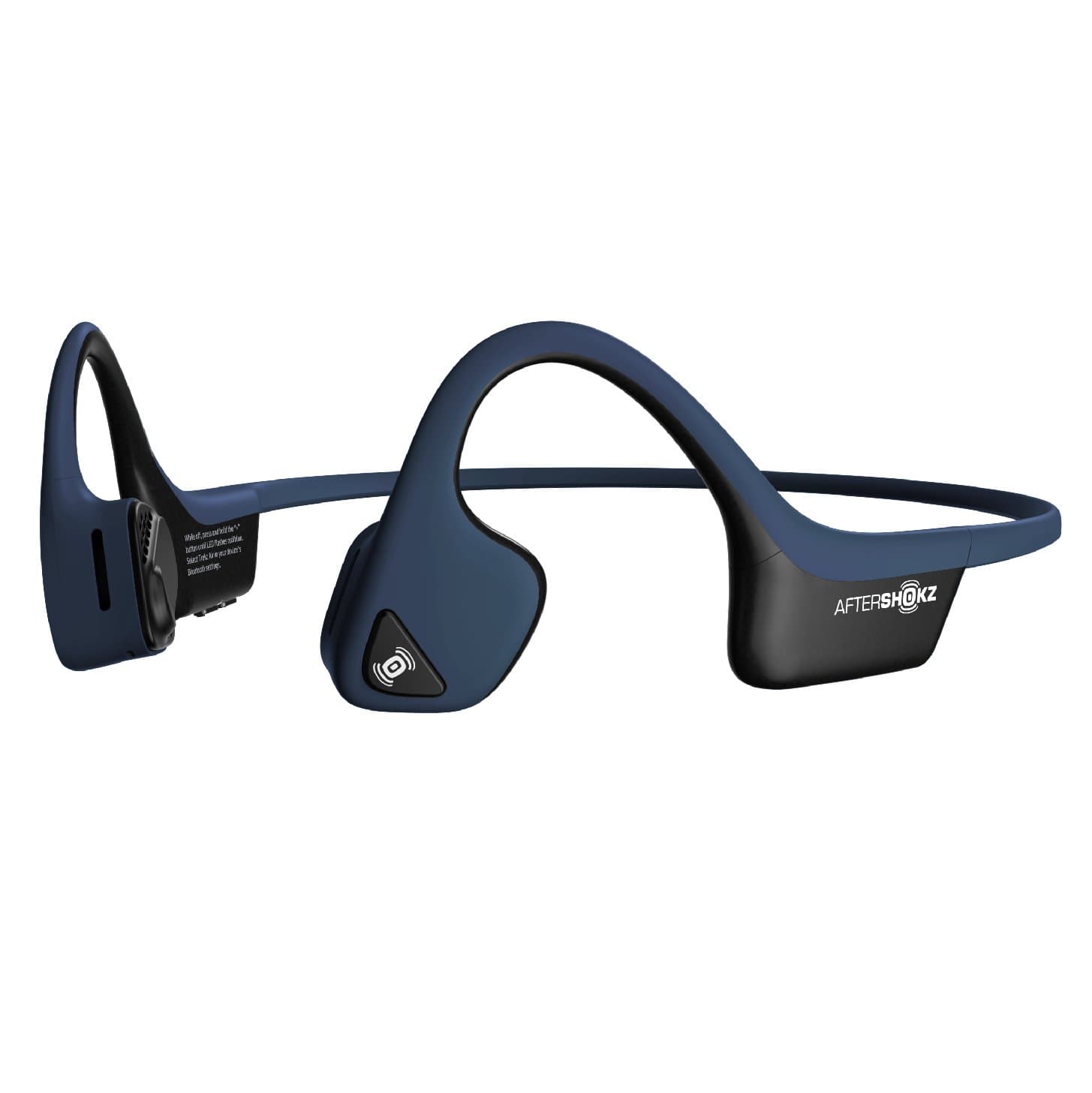 AfterShokz AS650MB Trekz Wireless Bluetooth On Ear Headphone with Mic (Blue)