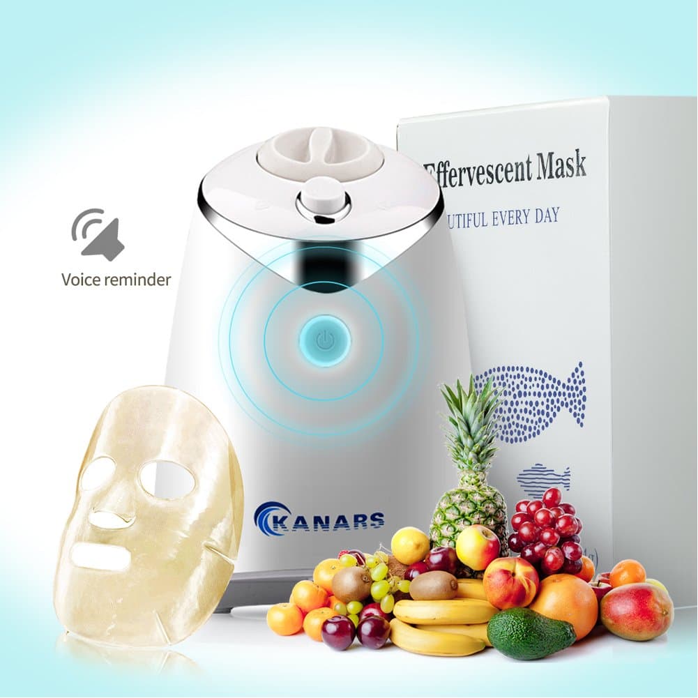 Facial Mask Beauty Machine Kanars DIY Facial Mask Maker Natural Fruit Vegetable Beauty Automatic with Collagen Set of 32 Tablets