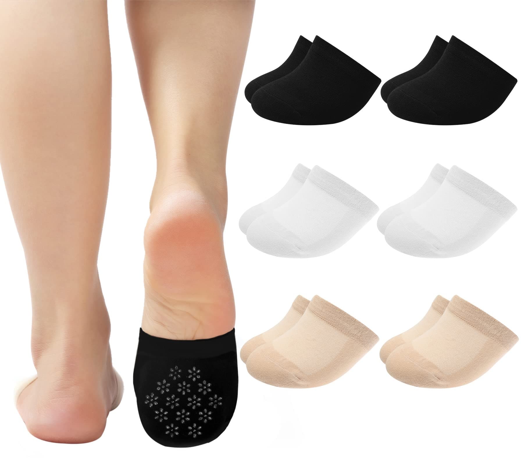 No Show Socks Women Ankle Low Cut Socks Invisible Non Slip Footies Liner for Sneakers Boat Shoes 3 to 6 Pairs