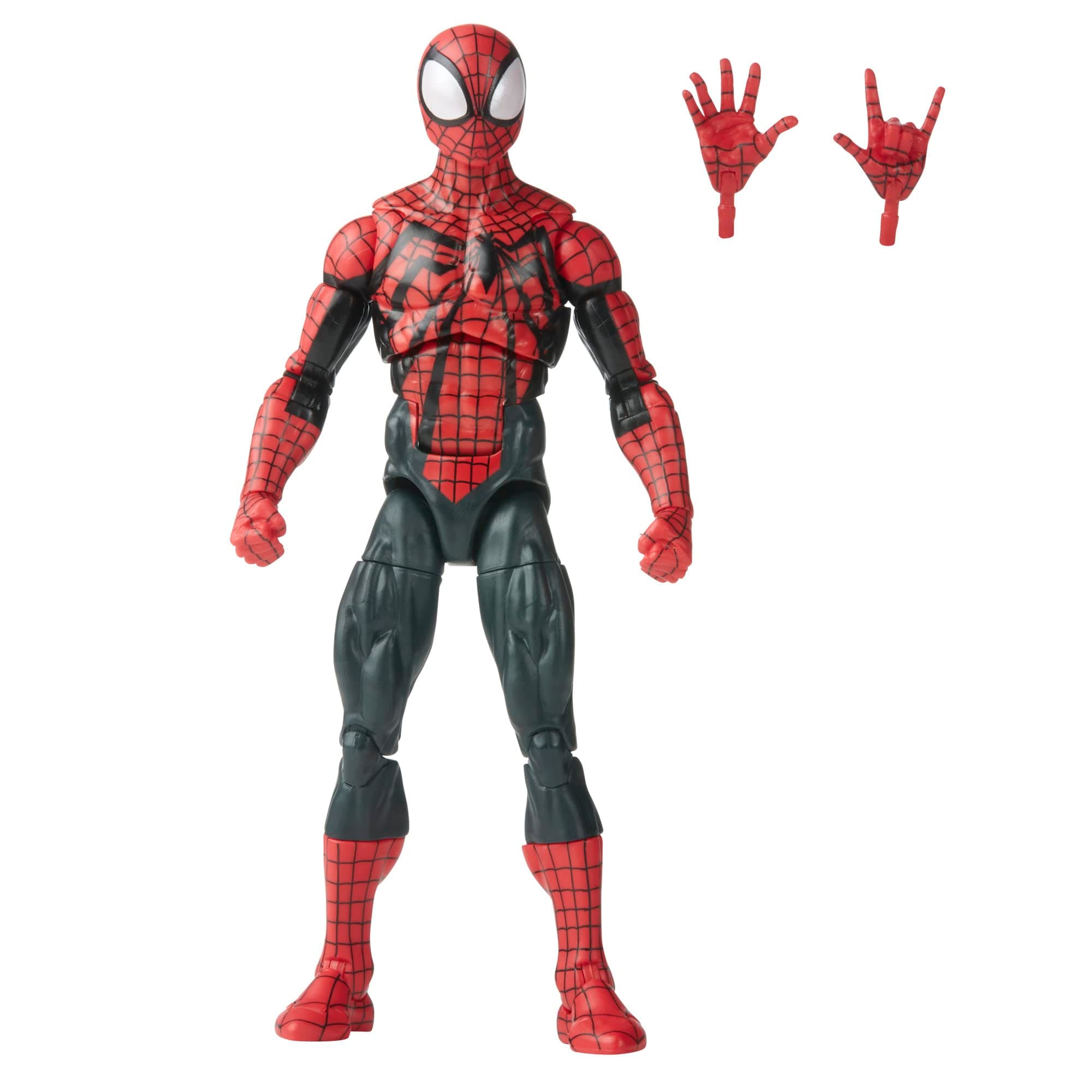 Marvel Hasbro Legends Series Ben Reilly Spider-Man, Spider-Man Legends Collectible 6 Inch Action Figures, 2 Accessories