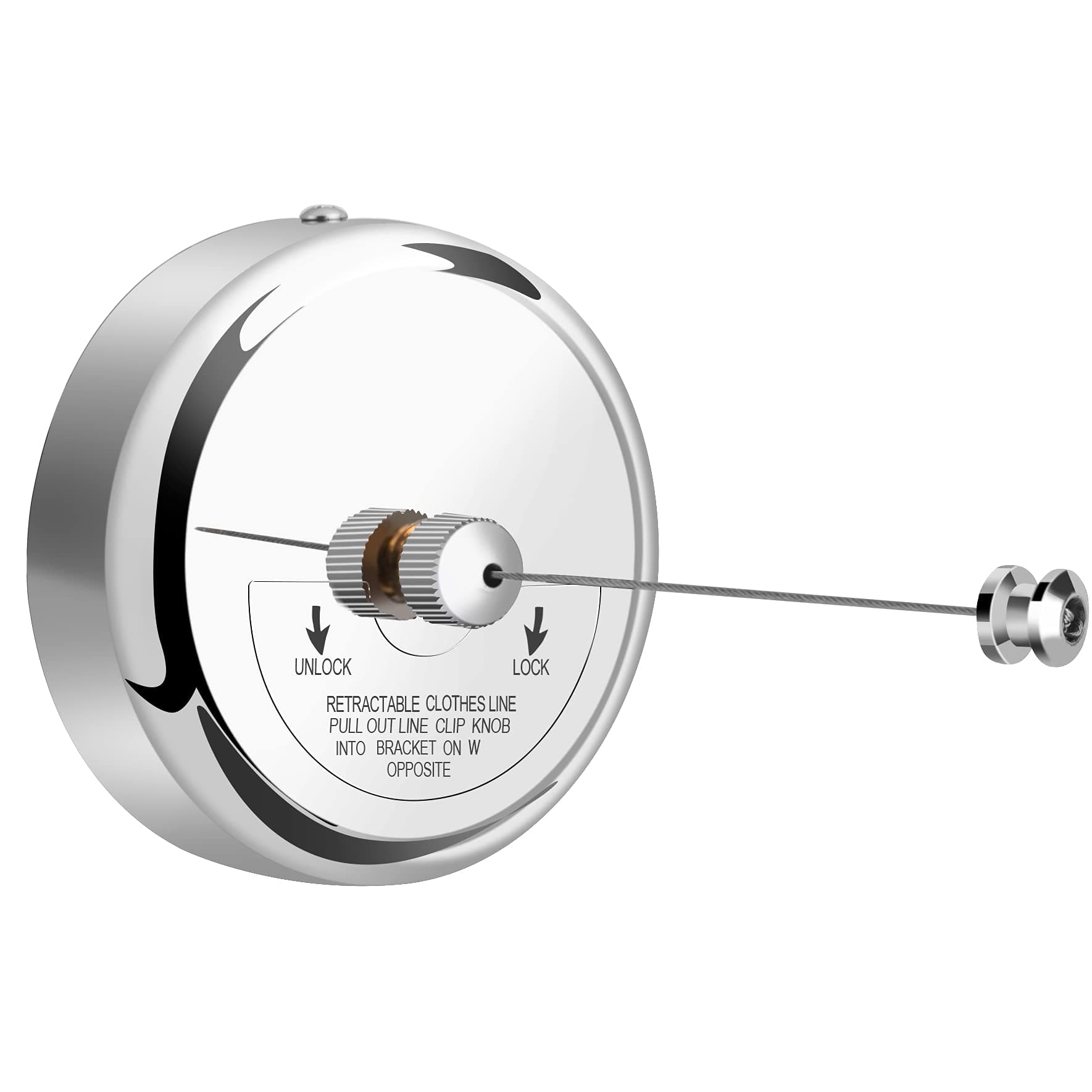 Retractable Clothesline 9.0 Feet 304 Stainless Steel Clothesline Dryer with Durable and Adjustable Stainless Steel Rope Cord for Bathroom Laundry Hotel Indoor Outdoor Hanging Drying