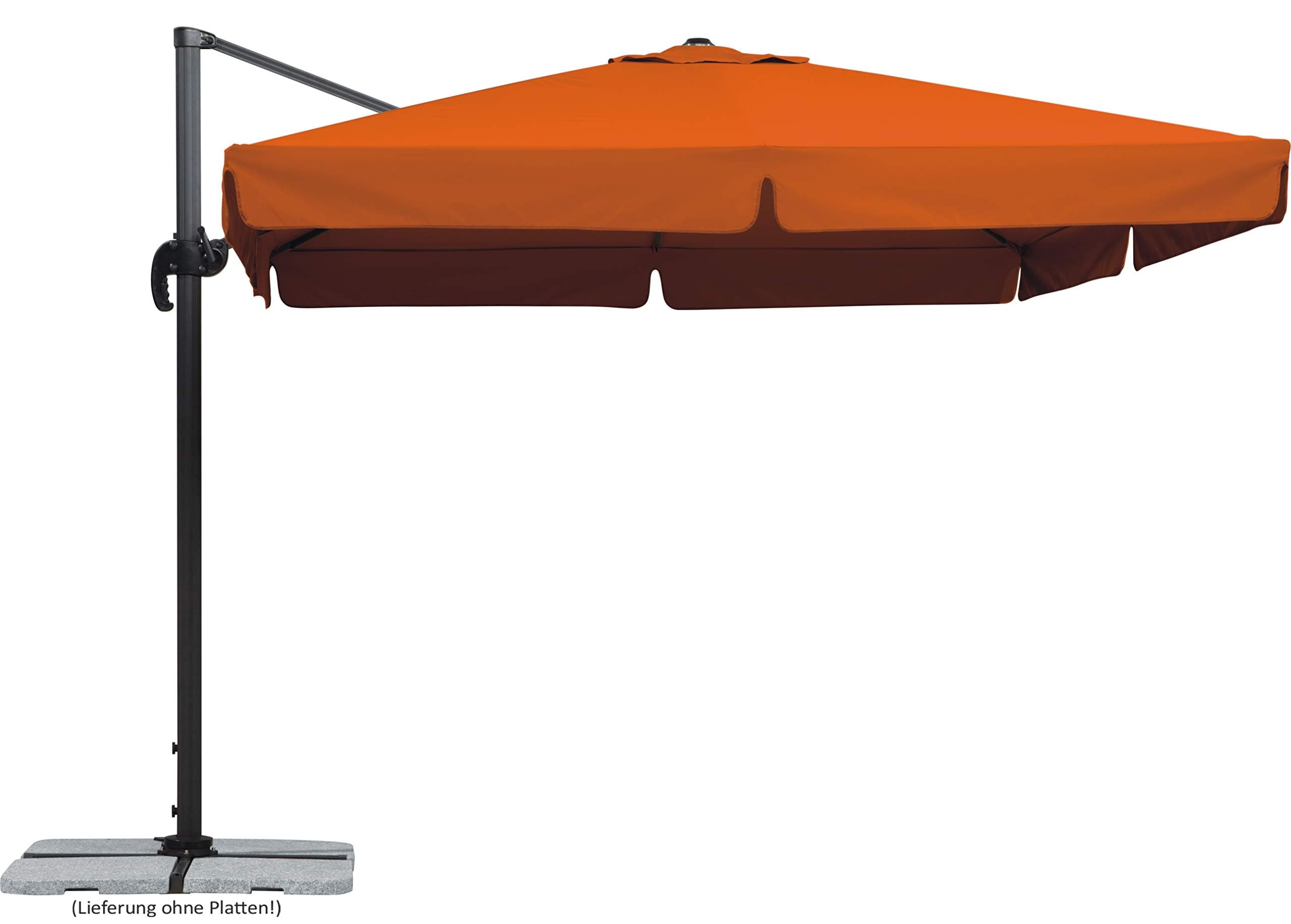 Schneider 782-05 Umbrella Rhodos approx 300 x 300 cm, Square, Terracotta, 356 x 300 x 273 cm