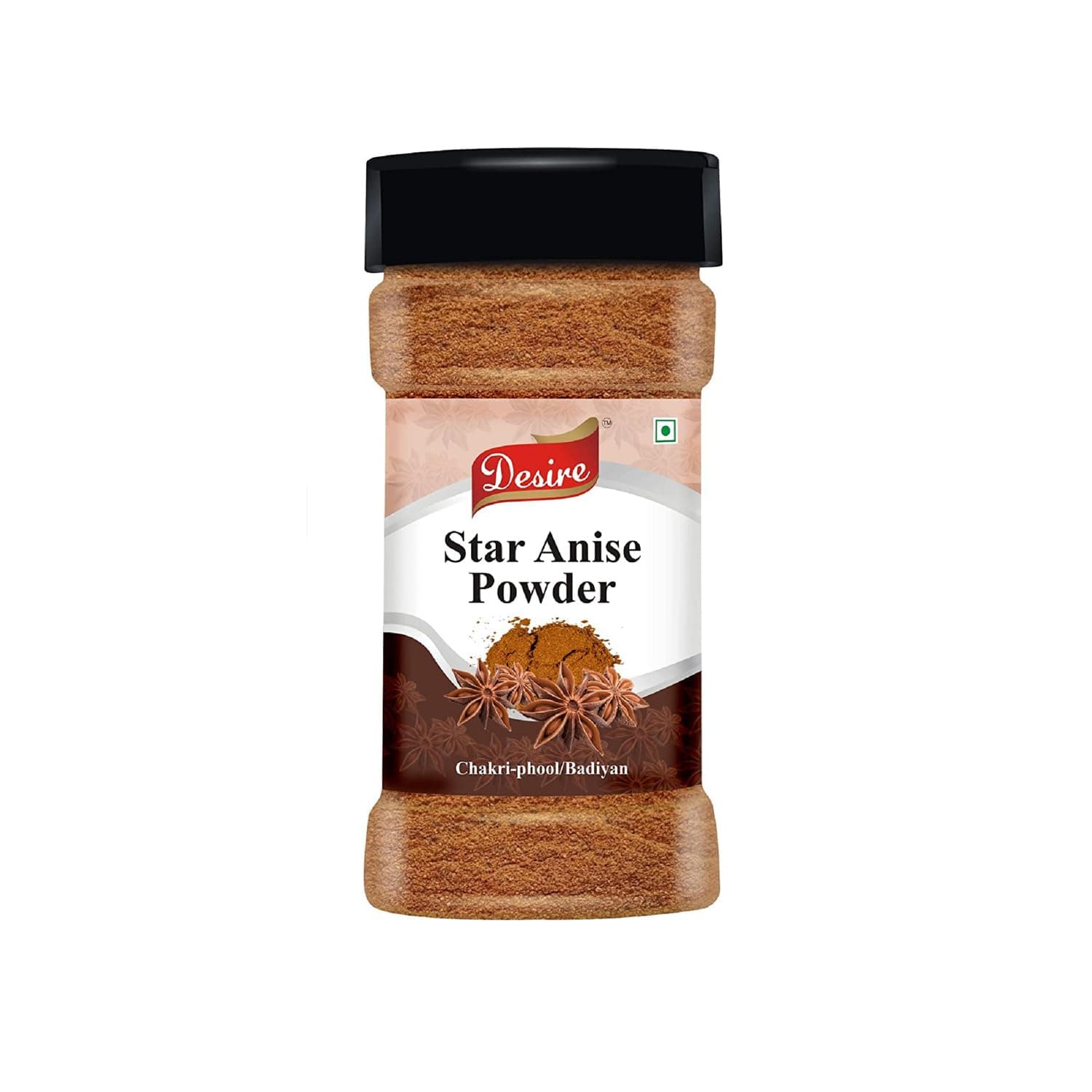 Desire Star Anise Powder Jar, 80 Gram [Chakri Phool Powdered, Badiyan Powder]