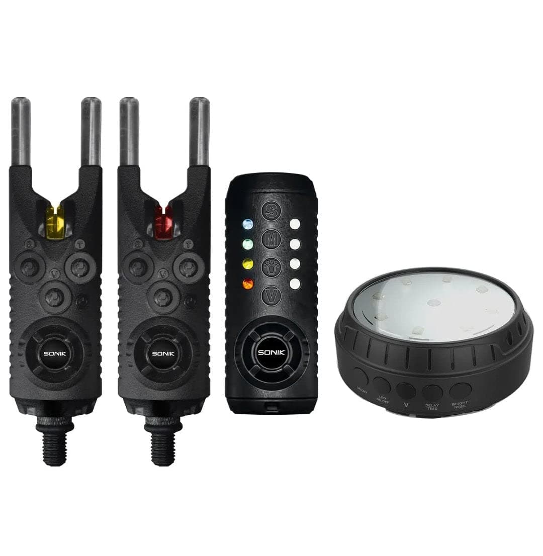 Sonik Gizmo Bite Alarms - 2+1, 3+1, 4+1 Sets Inc Bivvy Light, Single Alarm (3+1)