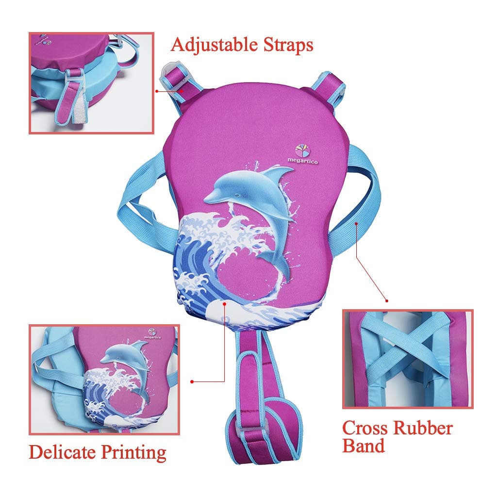 Kids’ Swim Vest Swim Trainer Girls Adjustable Safety Strap Boys Removable Buoyancy Foam - Toddler Swim Float Coach