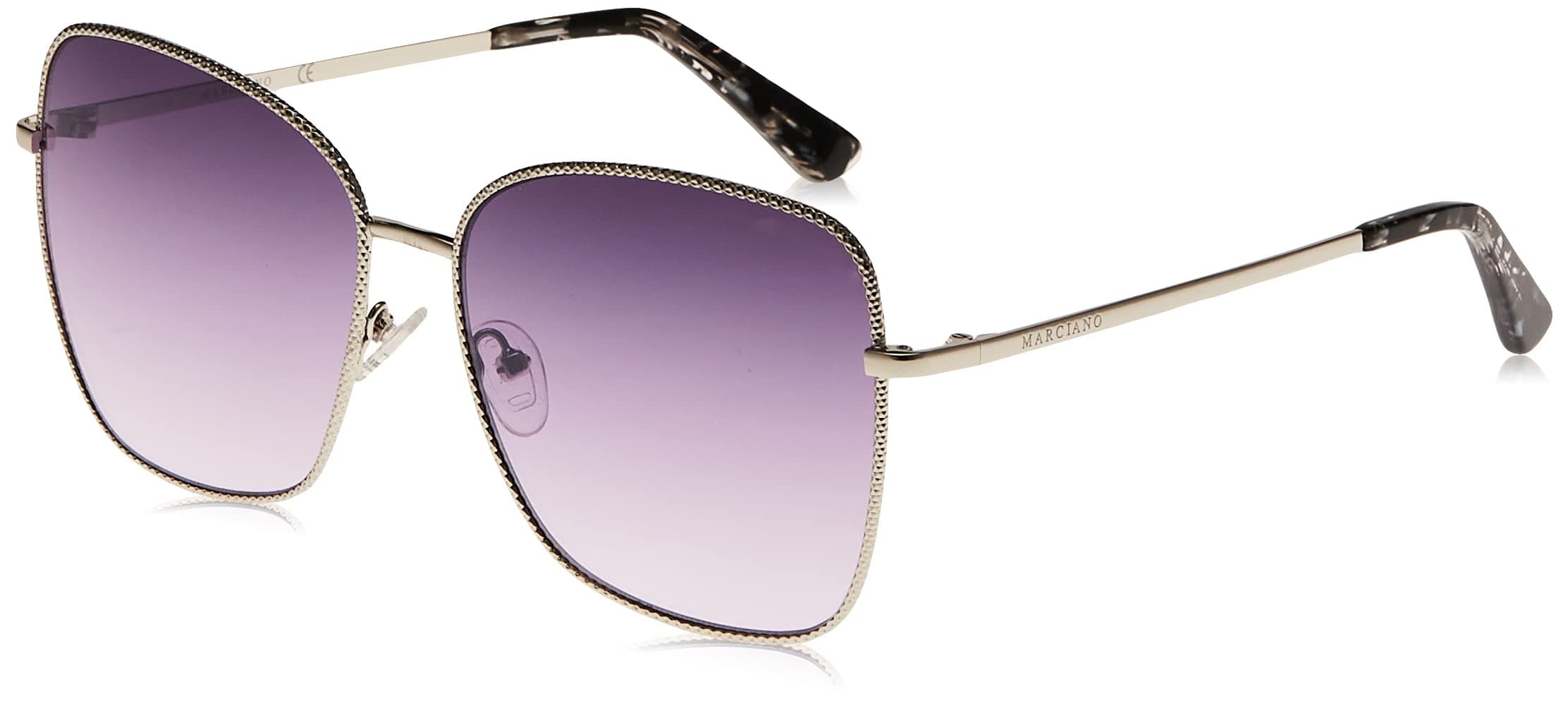 GUESS by MarcianoWomen's Square GM081110Z60 Sunglasses, Nickeltin, 60-16-140