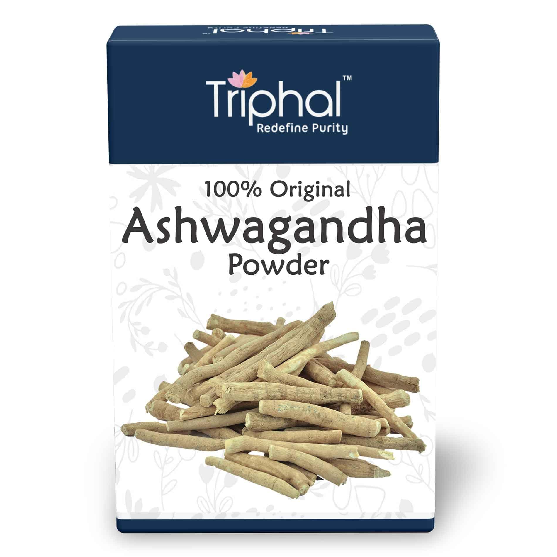 TRIPHAL Ashwagandha Powder | Organic Ayurvedic Herb For Stress, Anxiety & Strength | Non GMO (200g)