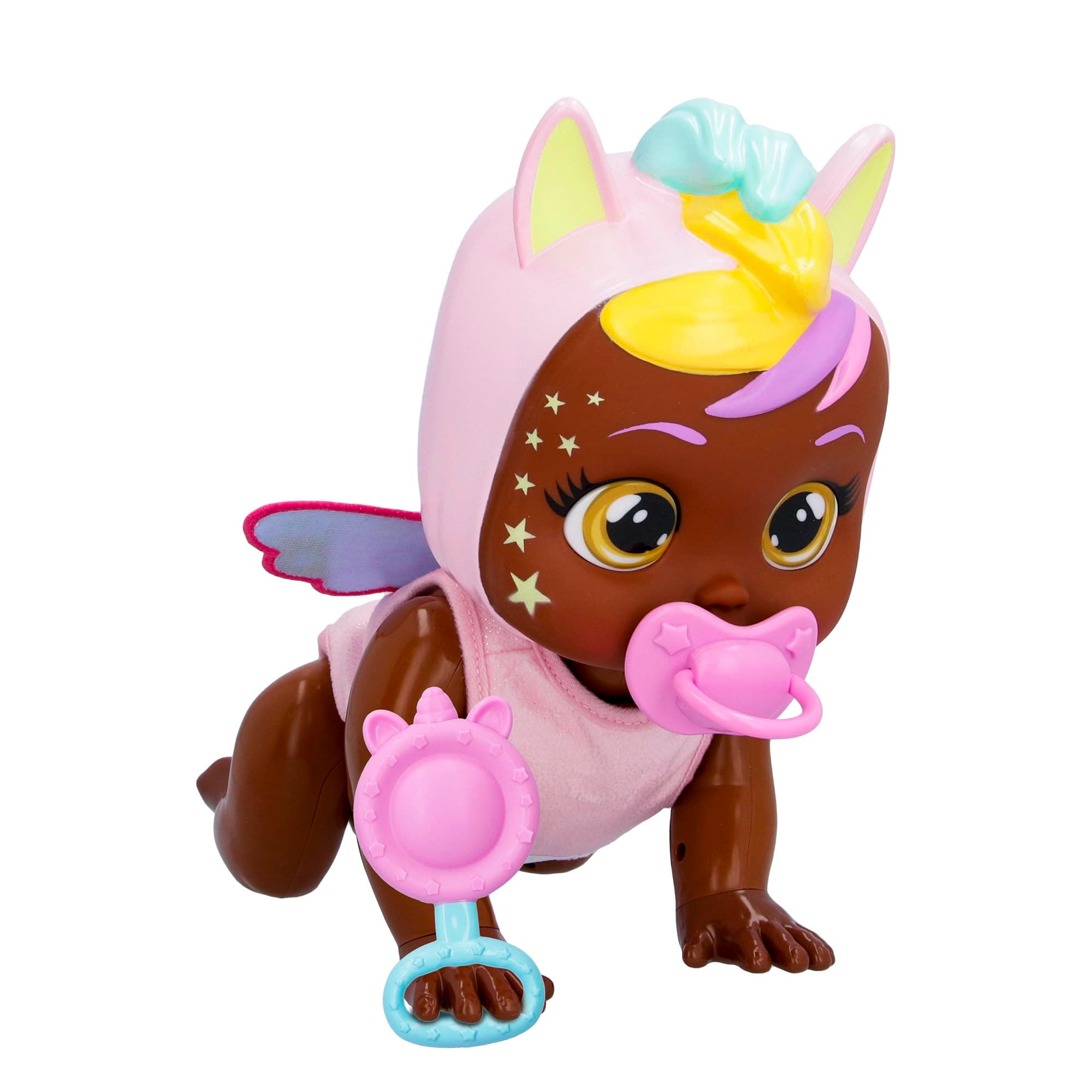 Cry Babies Crawling Miley - Crawling Baby Doll with 35 Realistic Baby Sounds, Girls & Kids Age 18M and Up, Multi