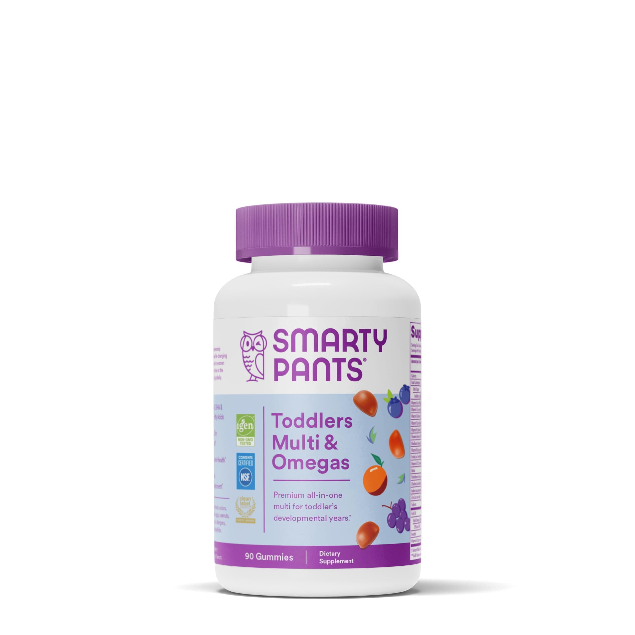 SmartyPants Vitamins Toddler Formula Daily Gummy Vitamins: Gluten Free, Multivitamin & Omega 3 Fish Oil (DHA/EPA)- 90 Count