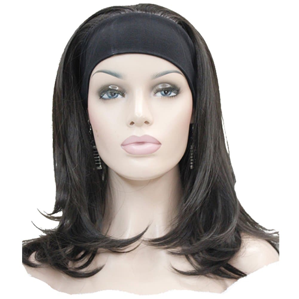Lydell Long Straight Wave Headband Synthetic Wigs (Dark Brown)