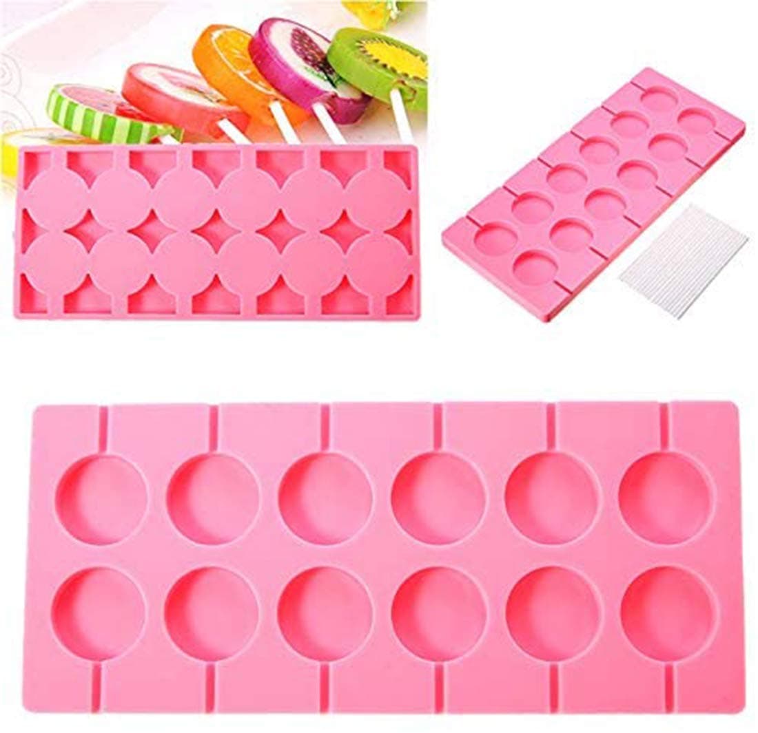 Antonki Cavities Big Lollipop Silicone Mold (Pink)