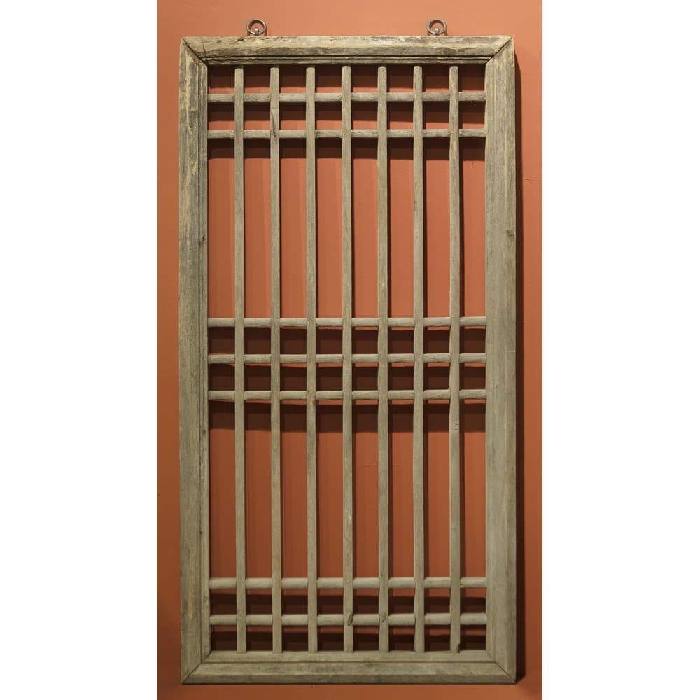 ChinaFurnitureOnline Window Panel Shutter, Hand Carved Cedar wood Wall Hanging