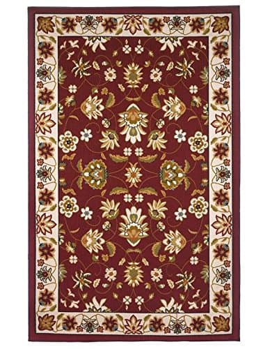 Area Rugs 5 x 8 Traditional Oriental floral Area Rug Red, Beige,carpet,Soft Rug,Living Room,dinig room,foyer