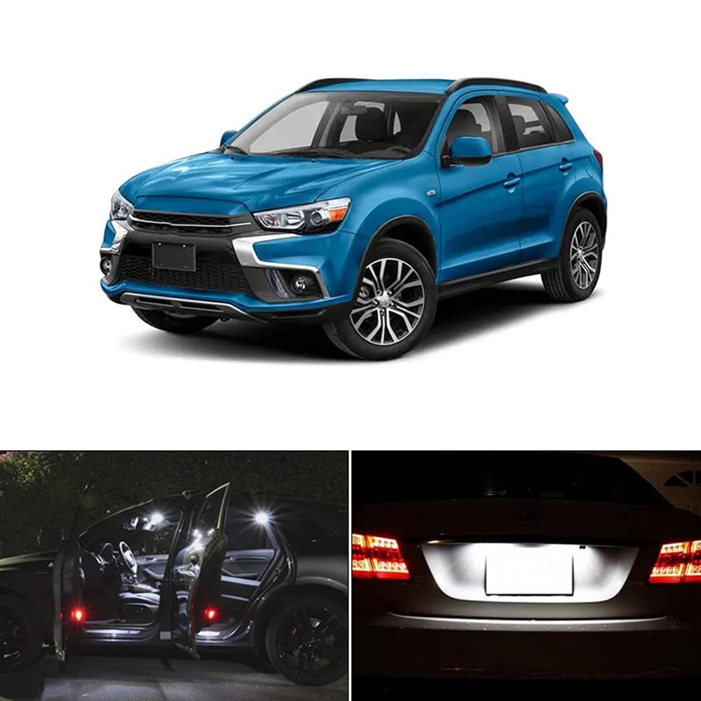10Pcs Canbus Car Interior LED Super White Light Bulb Kit Map Dome Trunk License Plate Light,For Mitsubishi RVR 2011 2019