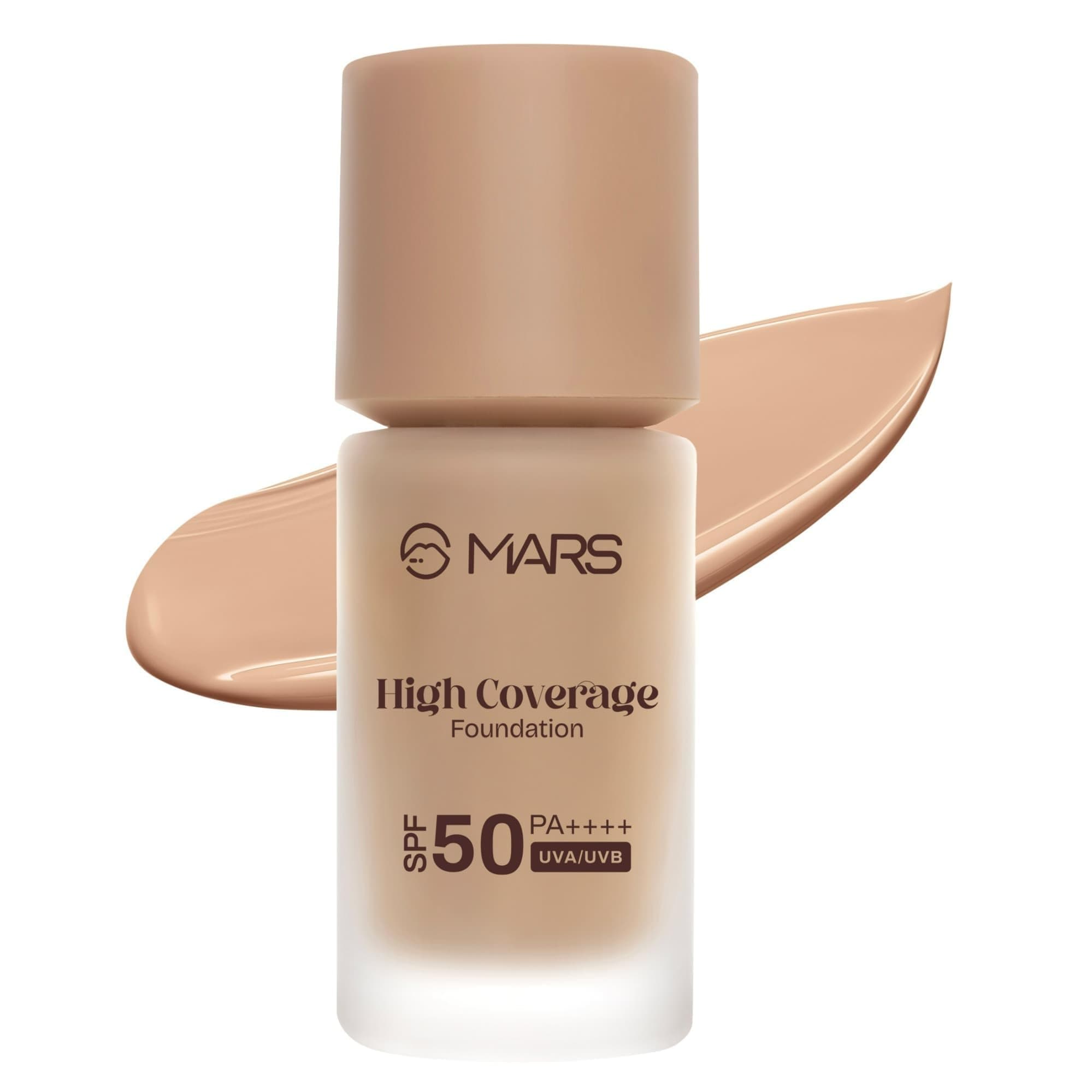 SPF50 PA++++ High Coverage Foundation (40ml) | Blemish Free & Blendable Makeup | All Skin Type | IN-VIVO Tested with 5 Star UVA+UVB Protection Boots Rating (SHADE-06)