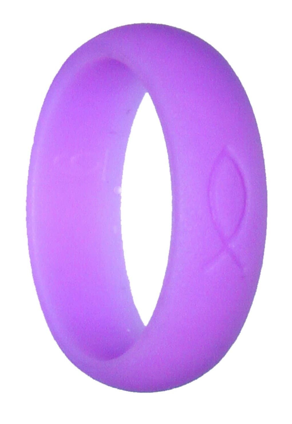 Women’s Silicone Rings by Mada Rings — Female Bands for Athletic, Outdoor, or Busy Lifestyles — Hypoallergenic, Medical-Grade Silicone — Sleek, Stylish and Flexible (Purple, 8 (18.2 mm))