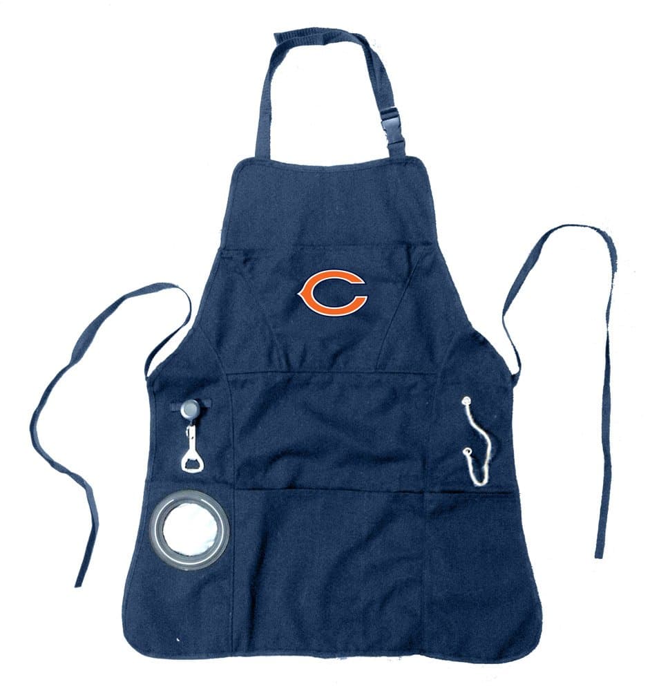 Team Sports America NFL Ultimate Grilling Apron with Bottle Opener and Insulated Beverage Holder, Adjustable Straps Men Women