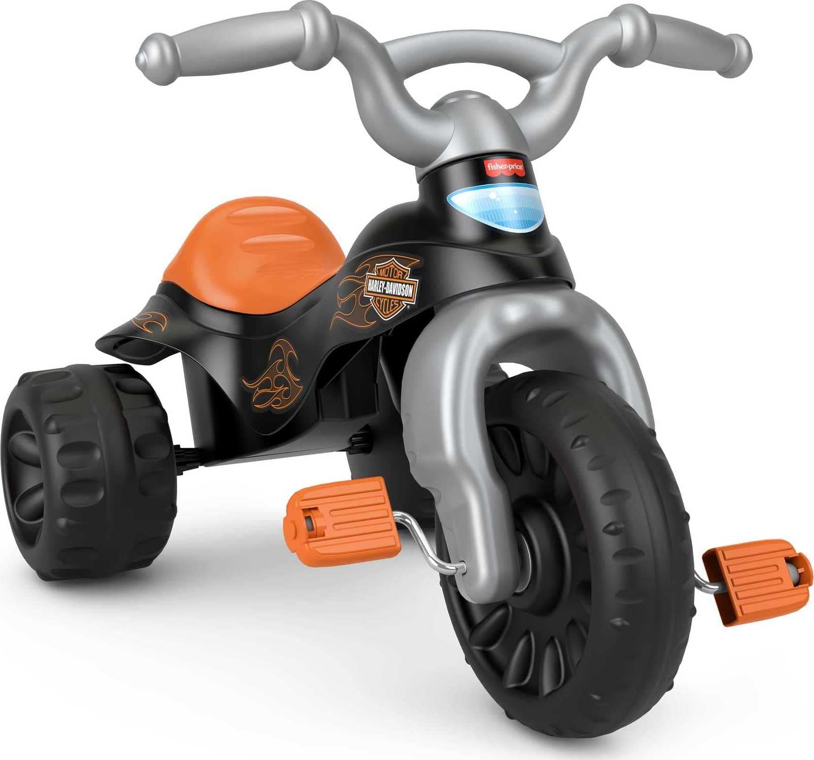 Harley-Davidson Toddler Tricycle Tough Trike Toy Bike with Handlebar Grips & Storage for Preschool Kids Ages 2+ Years​ (Amazon Exclusive)