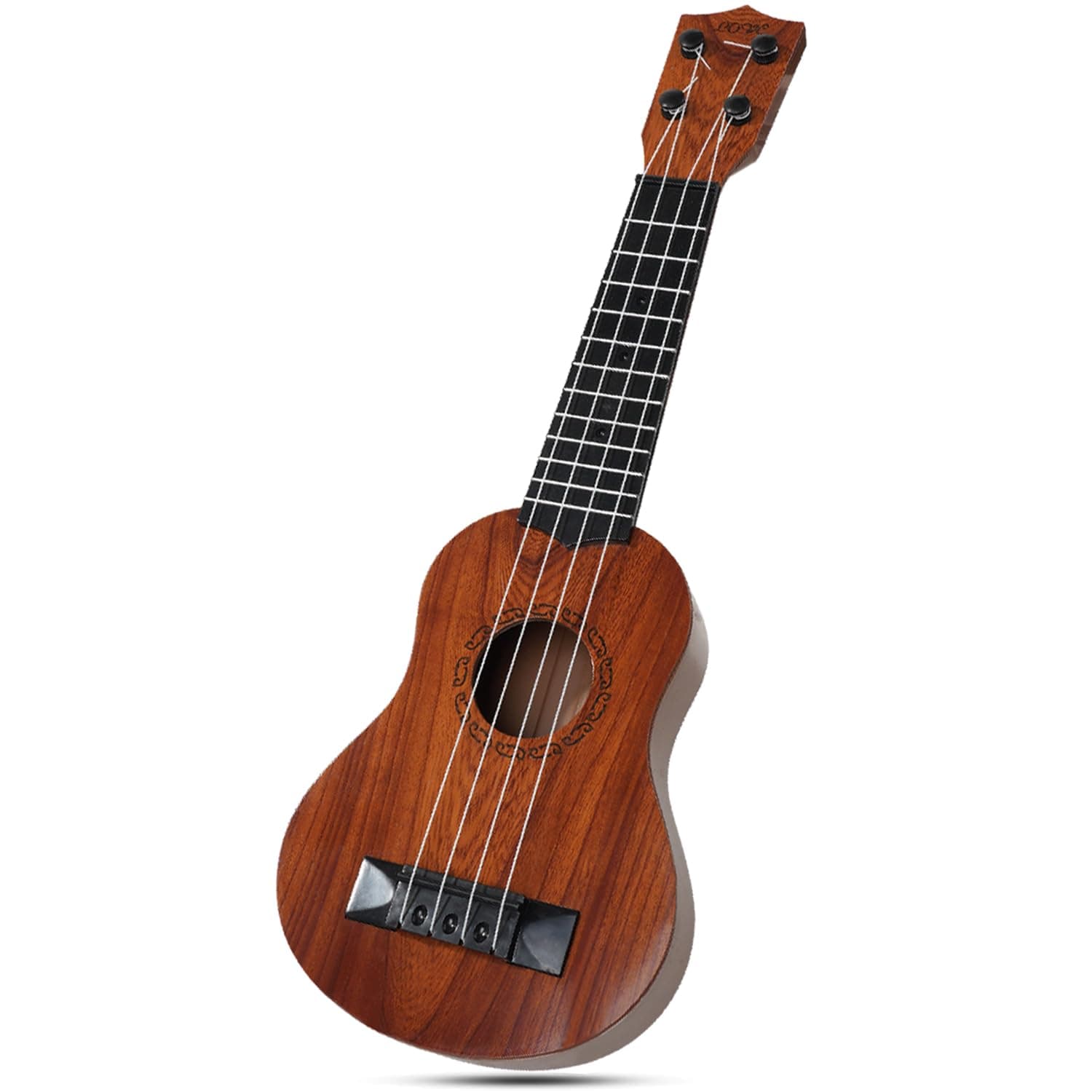 17in Kids Ukulele Guitar - 4 Strings Mini Guitar Children Musical Instruments Educational Toys with Picks for Toddler Kids Boys Girls Beginner (Mahogany)
