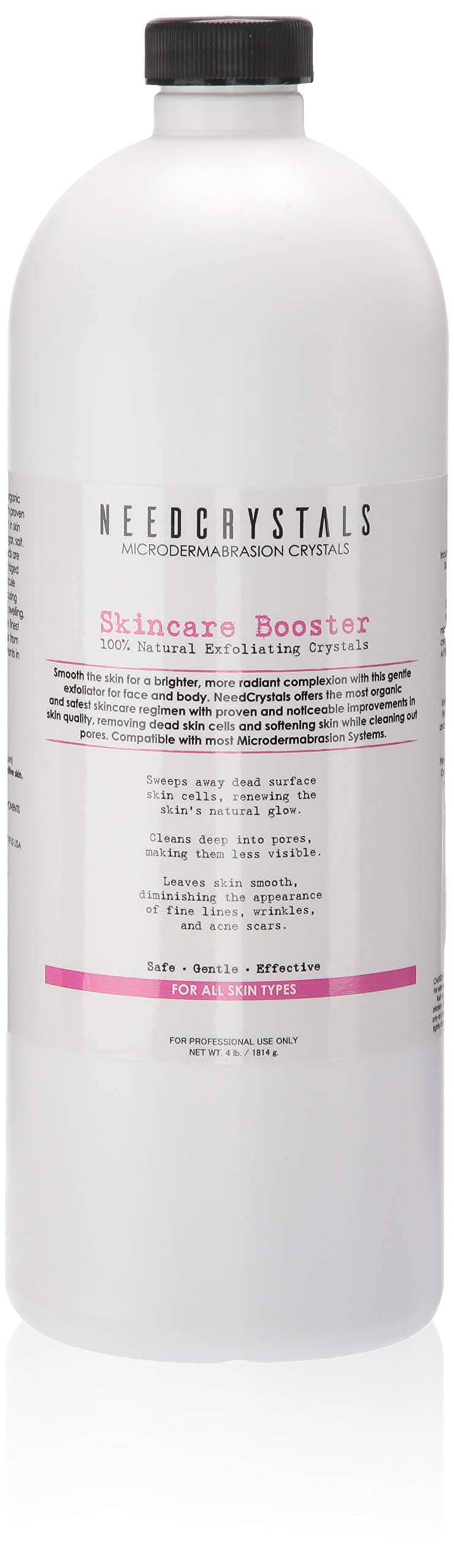 NeedCrystals Microdermabrasion Crystals for Machines, All-Natural Facial Exfoliating Treatment for Dull or Dry Skin, Wrinkles, Blemishes, Scars & More (4 lb, 120 Grit)