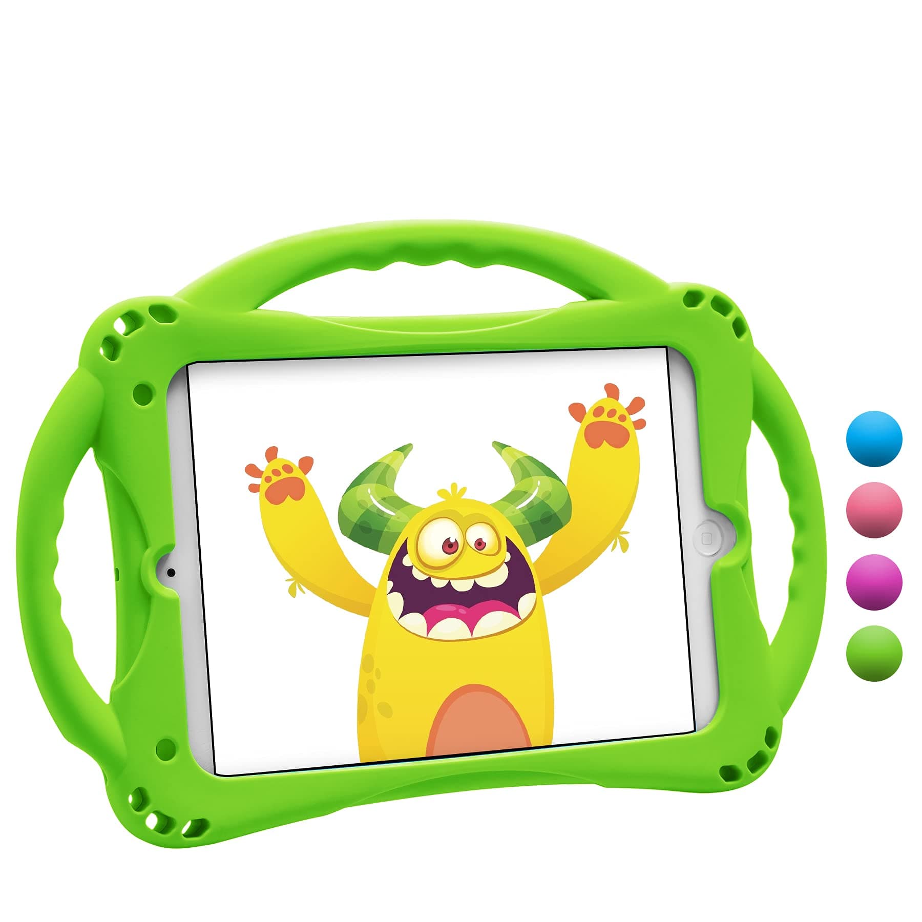 Kids Case for iPad Mini 5/4/3/2/1,Shockproof Handle Stand Silicone Cover for iPad Mini 5/4/3/2/1 (Green)
