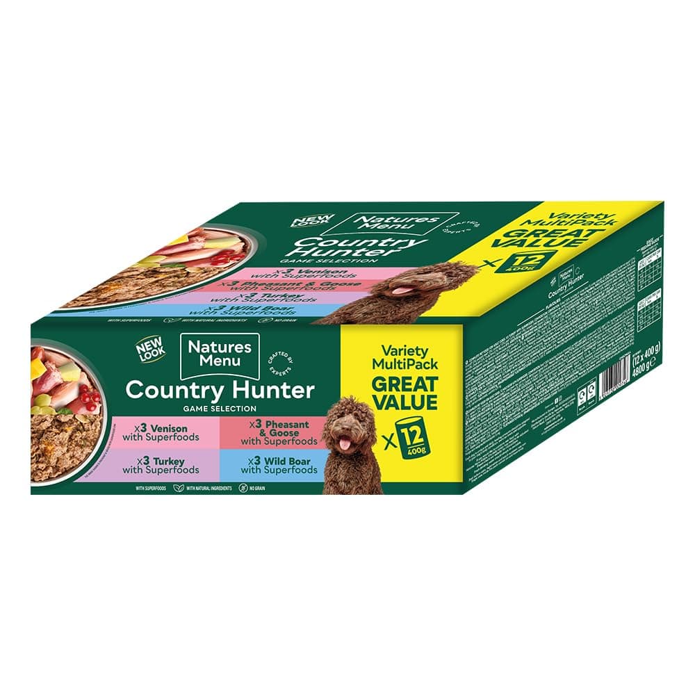 Natures Menu Country Hunter Multipack Game Meat Selection Wet food for Dogs - 12 x 400g