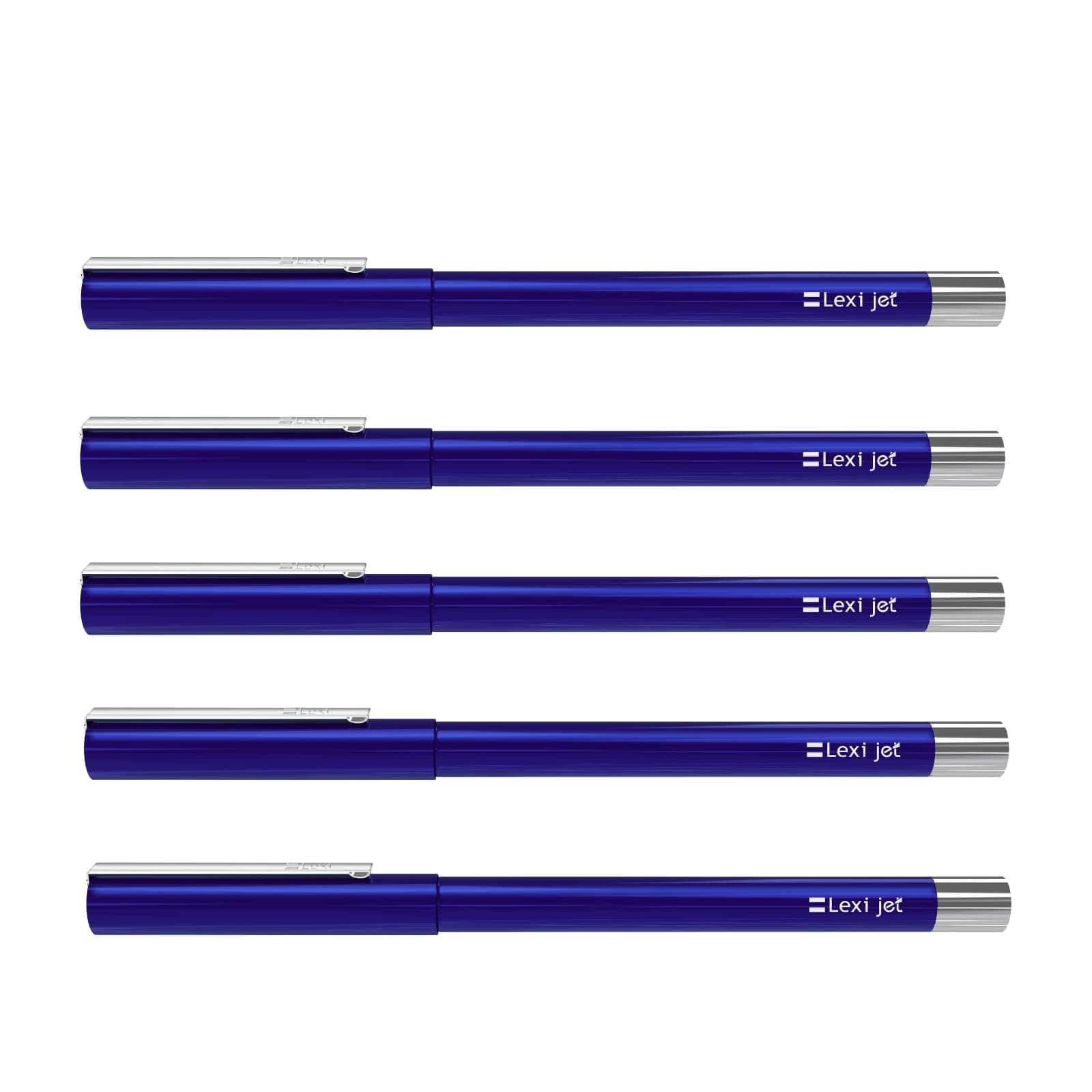 I Jet Hi Flo I Next-Gen Ultra Smooth Ball Pen I 10 Ball Pens I Premium Hi Flow Ink I 0.7 mm Blue Ball Pen I Blue Ink Color_01 Pack of 10 Pen Box